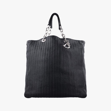 Soft Lady Dior Intrecciato Tote Black lambskin 225-BM-0038ソフト レディディオール イントレチャート トート ブラック ラムスキン 225-BM-0038