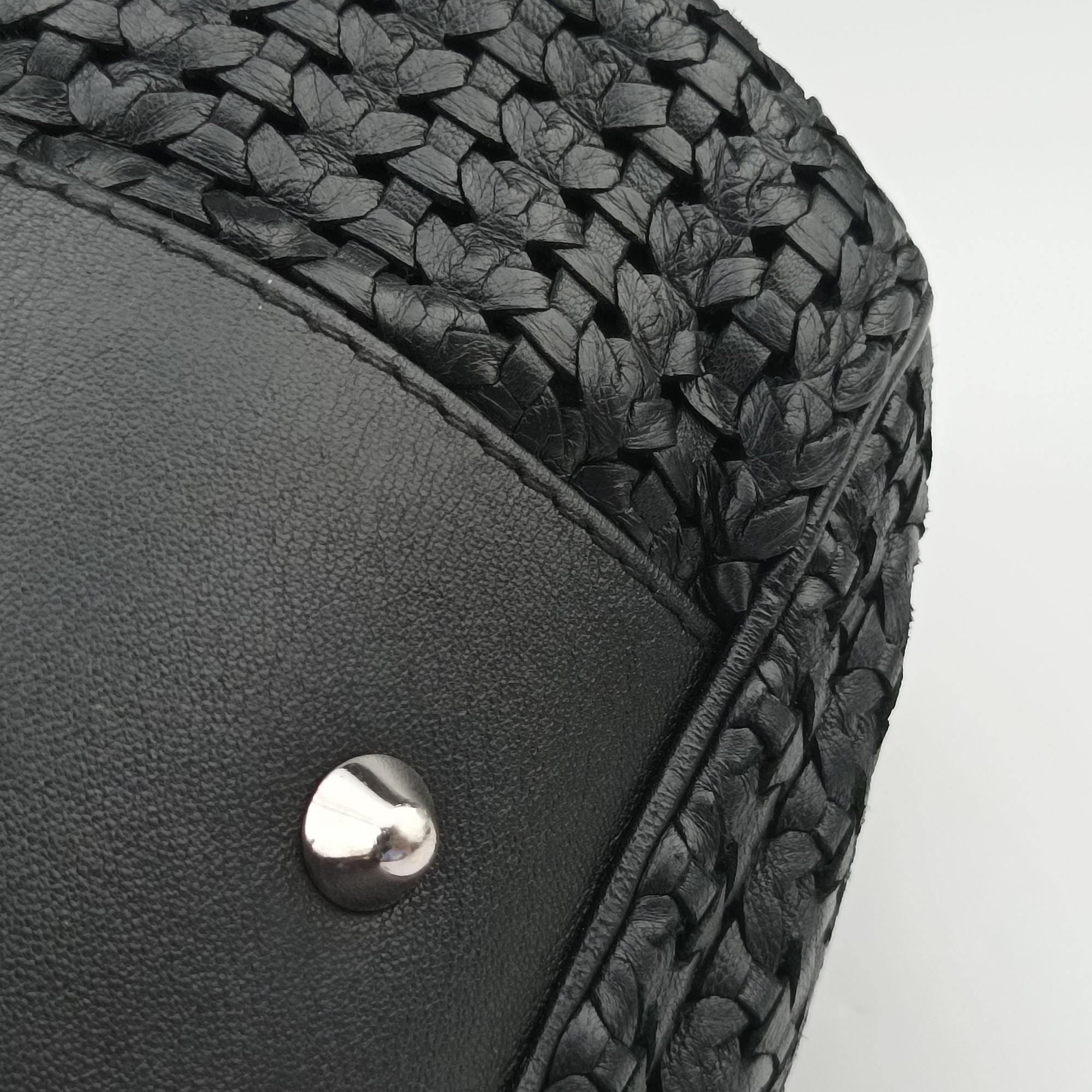 Soft Lady Dior Intrecciato Tote Black lambskin 225-BM-0038ソフト レディディオール イントレチャート トート ブラック ラムスキン 225-BM-0038