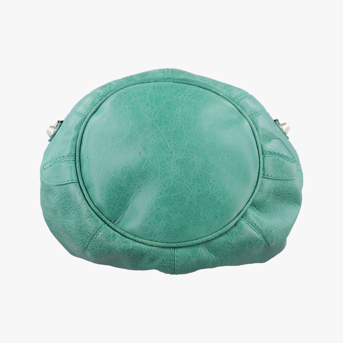 Pre-owned Balenciaga Pompon Green Leather  shoulderbag | stylenewstar