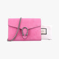 Pre-owned Gucci Dionysus Pink Suede 401231 shoulderbag | stylenewstar