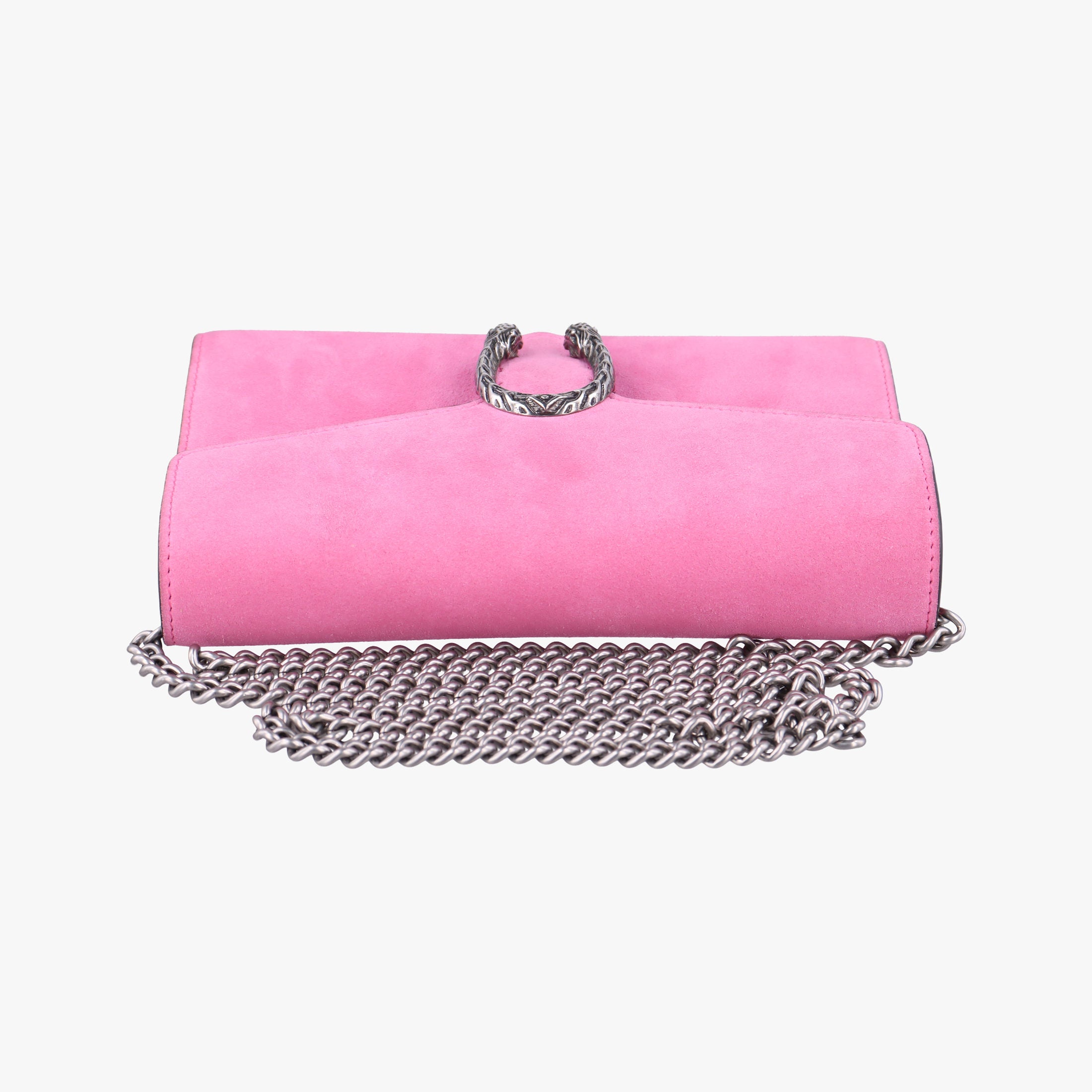 Pre-owned Gucci Dionysus Pink Suede 401231 shoulderbag | stylenewstar