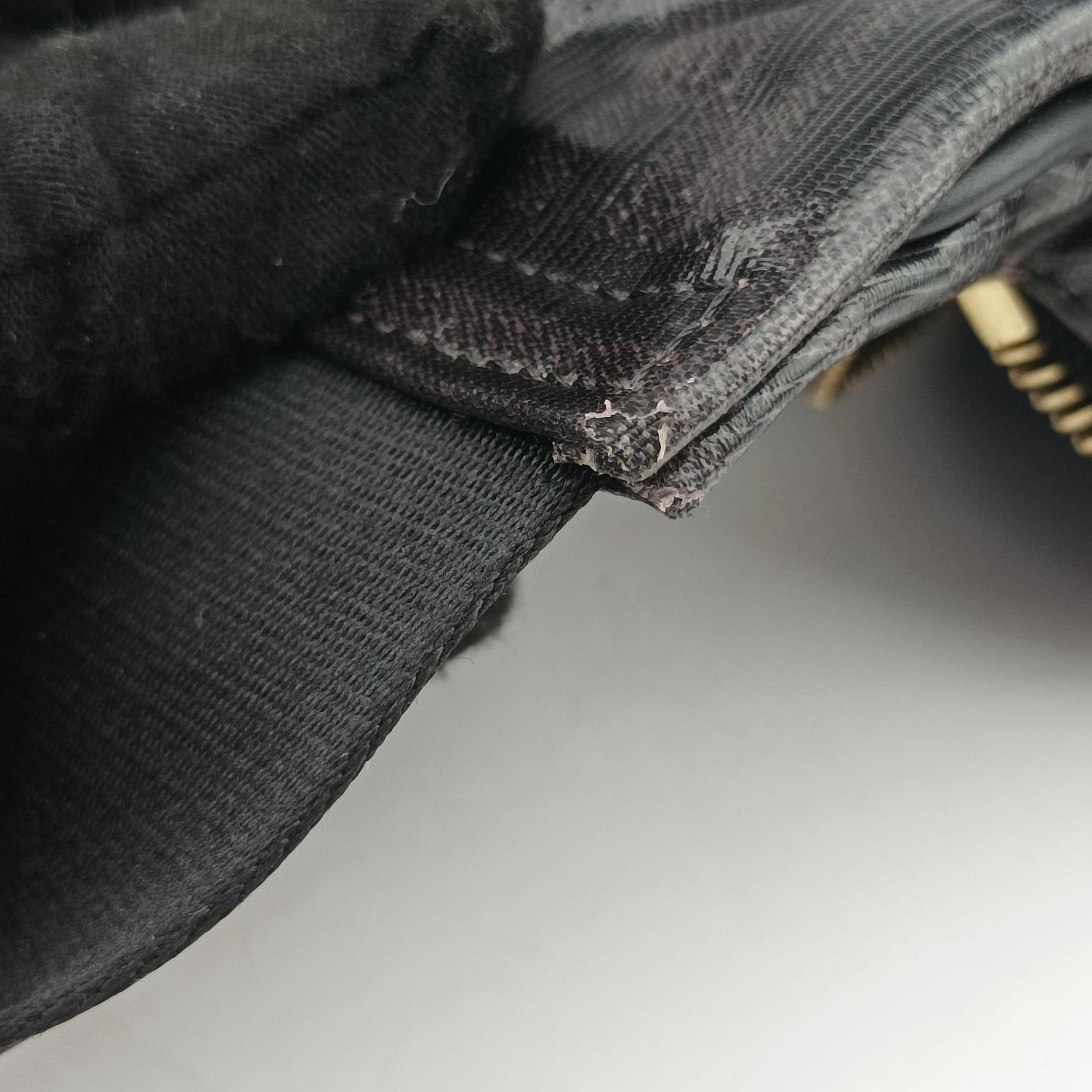 Zucca Diagonal Pattern Black PVC Coated Canvas 7VA434 7VA434 A5N7 198-8241ズッカ柄 ダイアゴナル ブラック PVCコーティングキャンバス 7VA434 7VA434 A5N7 198-8241