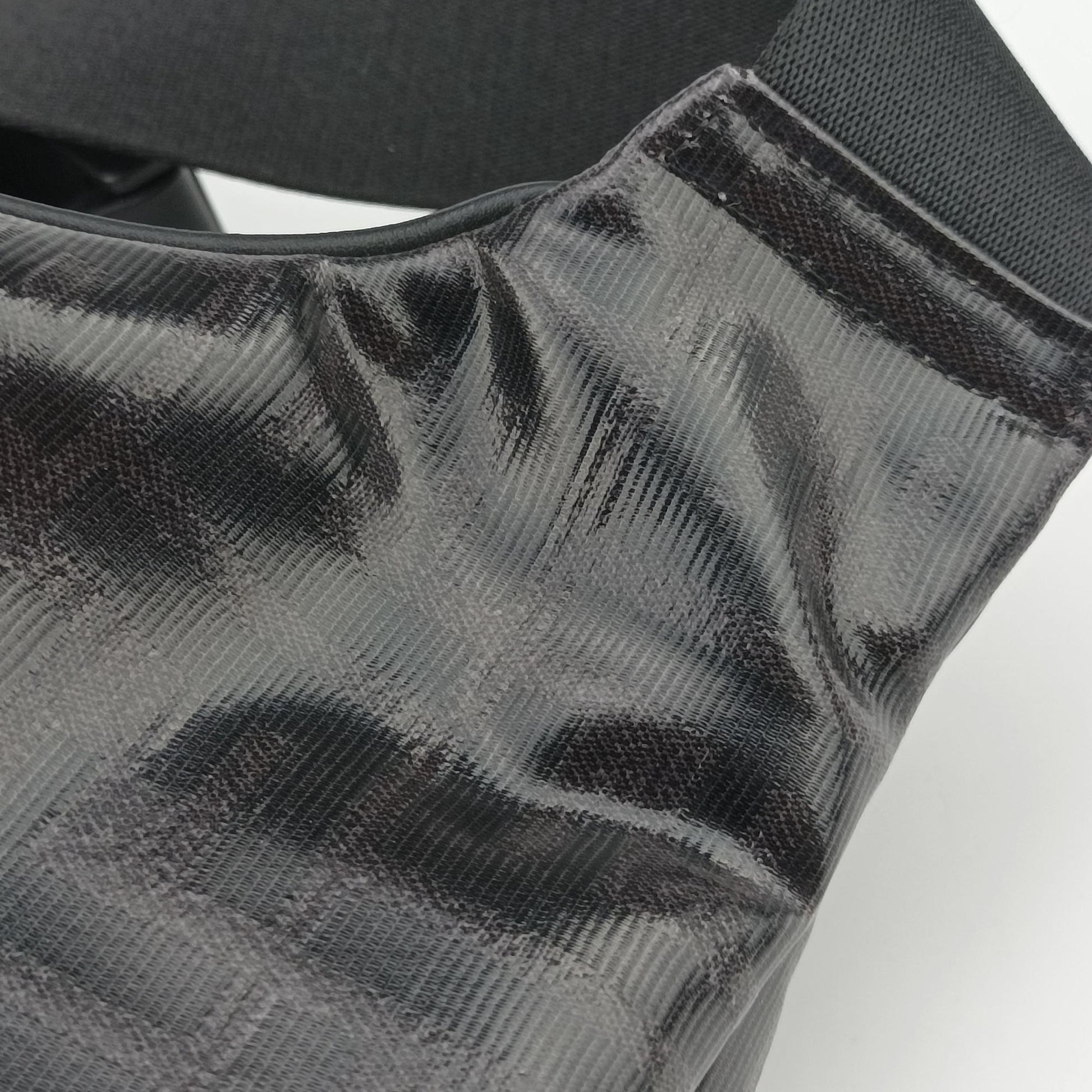 Zucca Diagonal Pattern Black PVC Coated Canvas 7VA434 7VA434 A5N7 198-8241ズッカ柄 ダイアゴナル ブラック PVCコーティングキャンバス 7VA434 7VA434 A5N7 198-8241