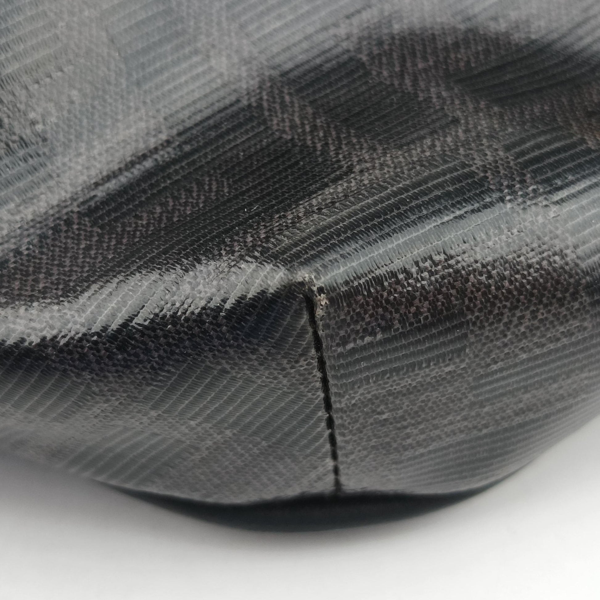 Zucca Diagonal Pattern Black PVC Coated Canvas 7VA434 7VA434 A5N7 198-8241ズッカ柄 ダイアゴナル ブラック PVCコーティングキャンバス 7VA434 7VA434 A5N7 198-8241