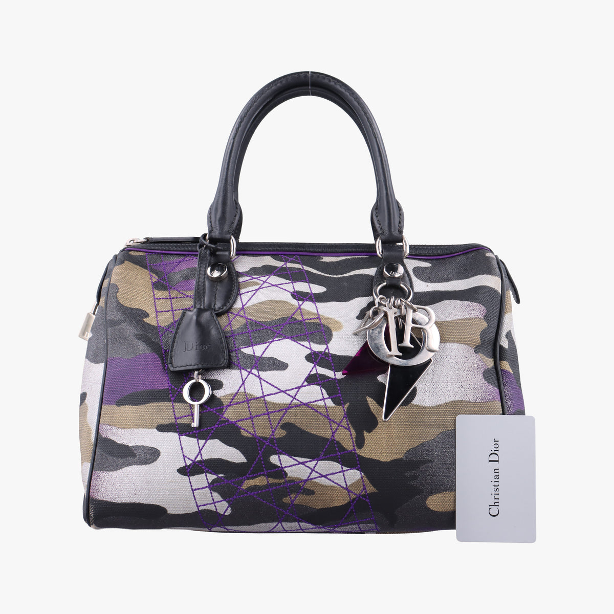 Camouflage Print Bowler Multicolour canvas 10-BO-1111カモフラージュプリントボウラー マルチカラー キャンバス 10-BO-1111