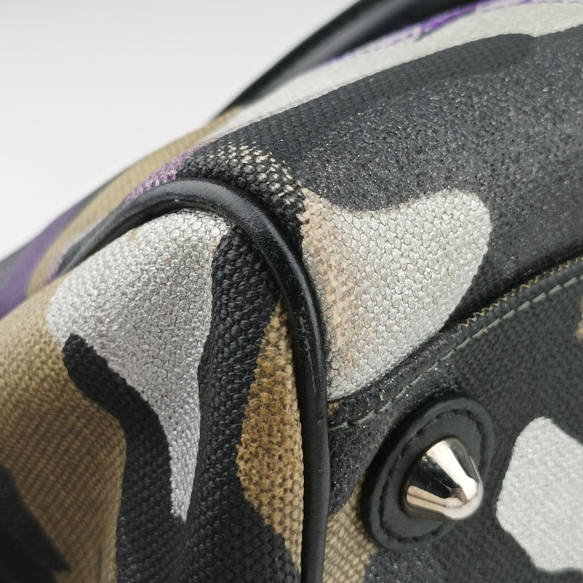 Camouflage Print Bowler Multicolour canvas 10-BO-1111カモフラージュプリントボウラー マルチカラー キャンバス 10-BO-1111