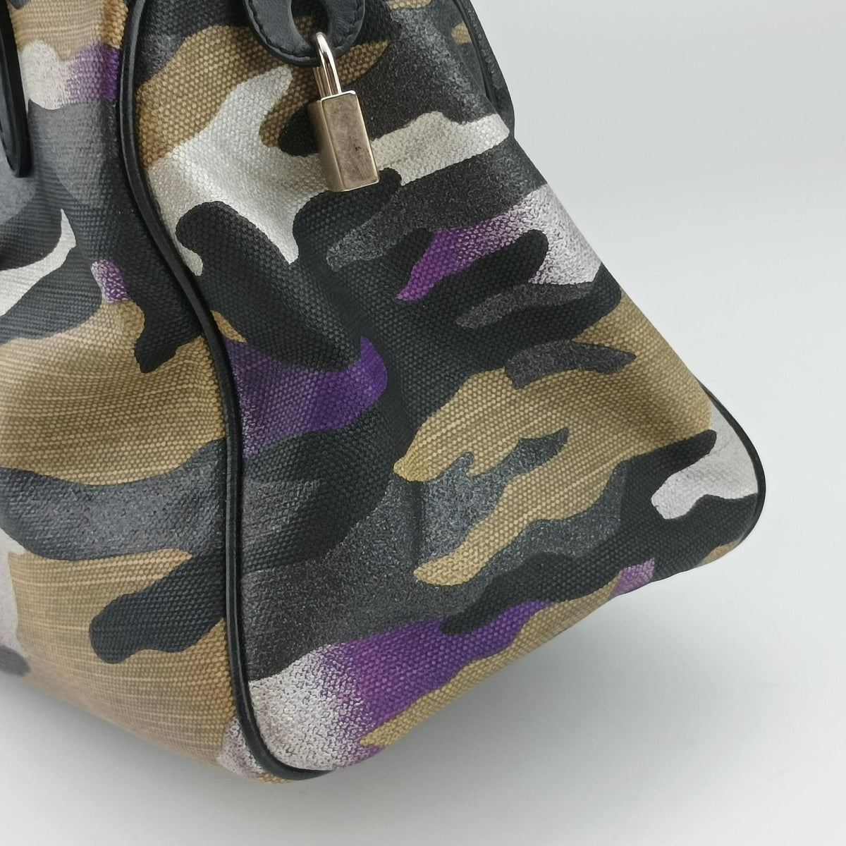Camouflage Print Bowler Multicolour canvas 10-BO-1111カモフラージュプリントボウラー マルチカラー キャンバス 10-BO-1111