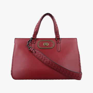 Intrecciato Ellitica Red lambskin B07612356Aイントレチャート エリティカ レッド ラムスキン B07612356A
