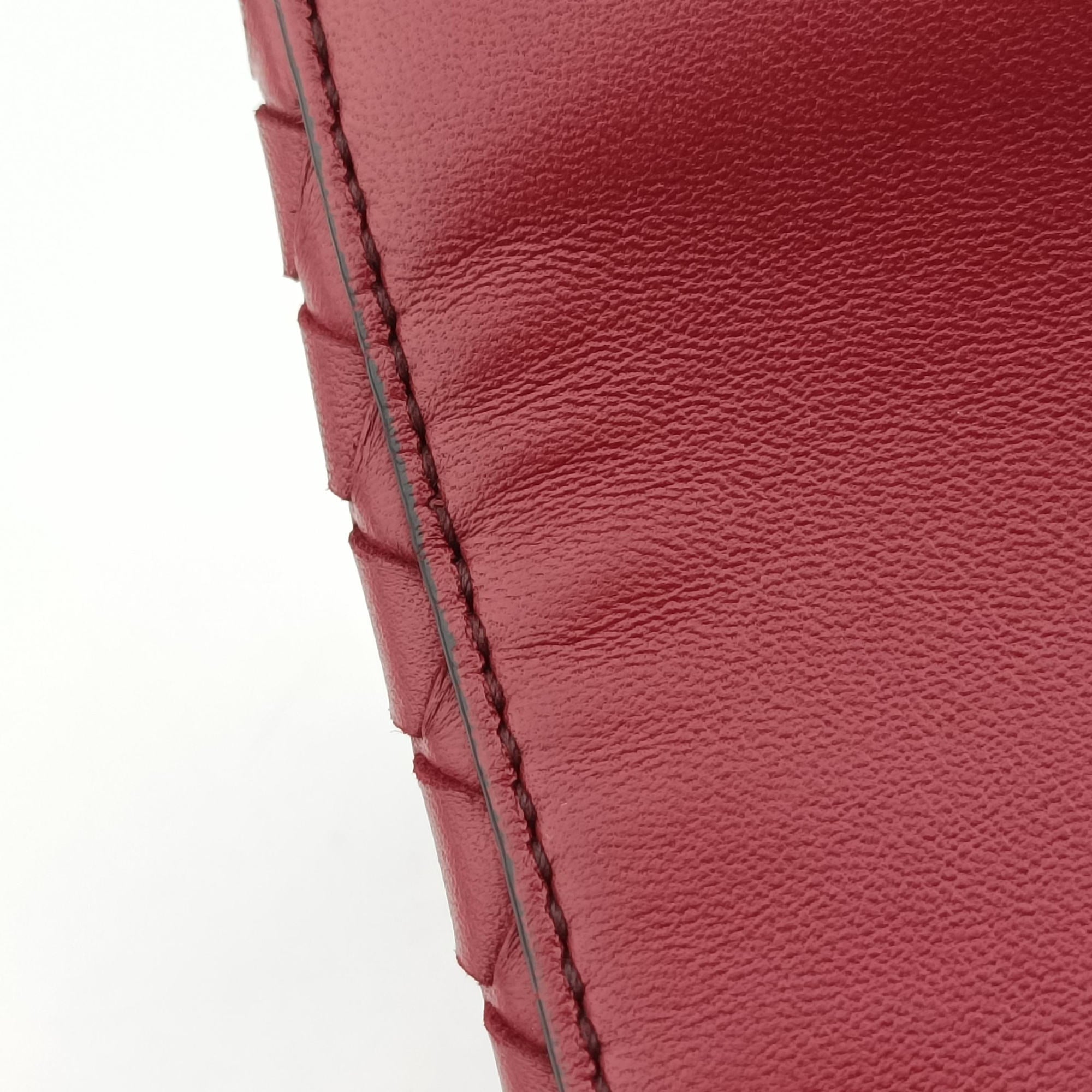 Intrecciato Ellitica Red lambskin B07612356Aイントレチャート エリティカ レッド ラムスキン B07612356A