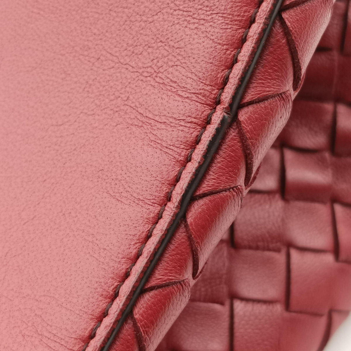 Intrecciato Ellitica Red lambskin B07612356Aイントレチャート エリティカ レッド ラムスキン B07612356A