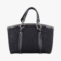 Trotter Flower Tote Black canvas×Leather 07-BO-1015トロッター フラワー トート ブラック キャンバス×レザー 07-BO-1015
