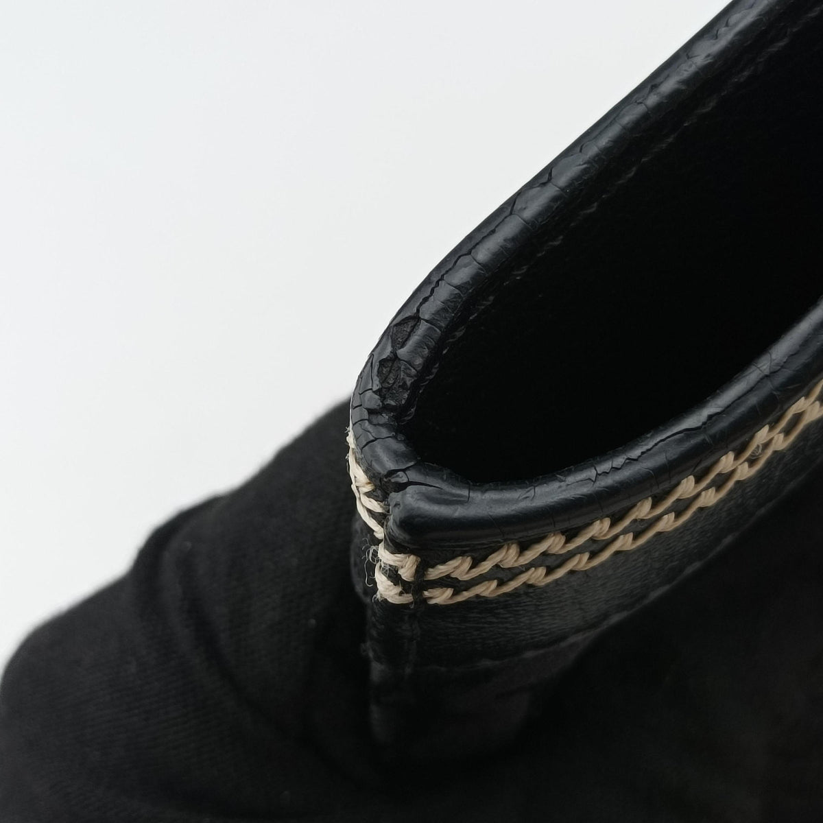 Trotter Flower Tote Black canvas×Leather 07-BO-1015トロッター フラワー トート ブラック キャンバス×レザー 07-BO-1015