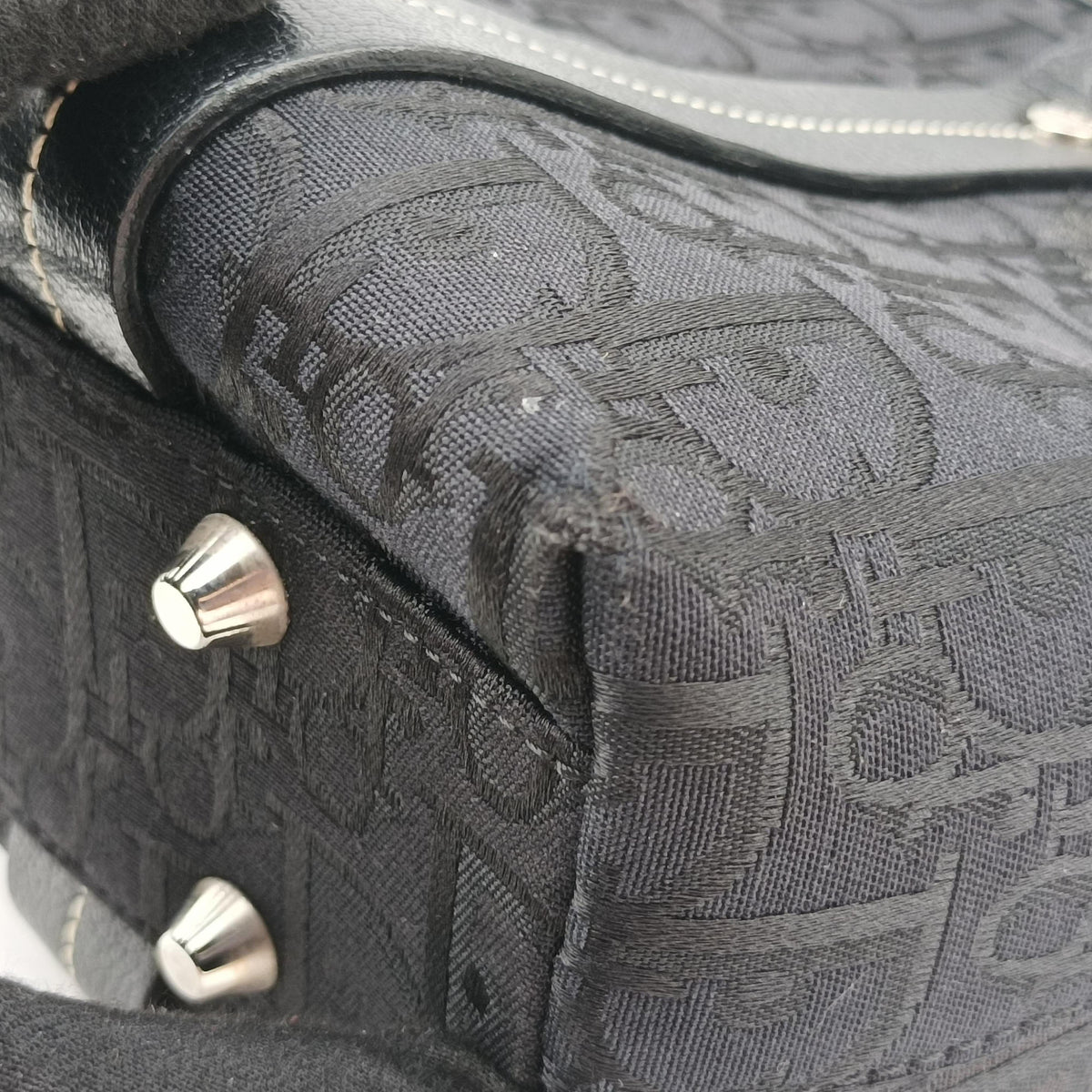 Trotter Flower Tote Black canvas×Leather 07-BO-1015トロッター フラワー トート ブラック キャンバス×レザー 07-BO-1015