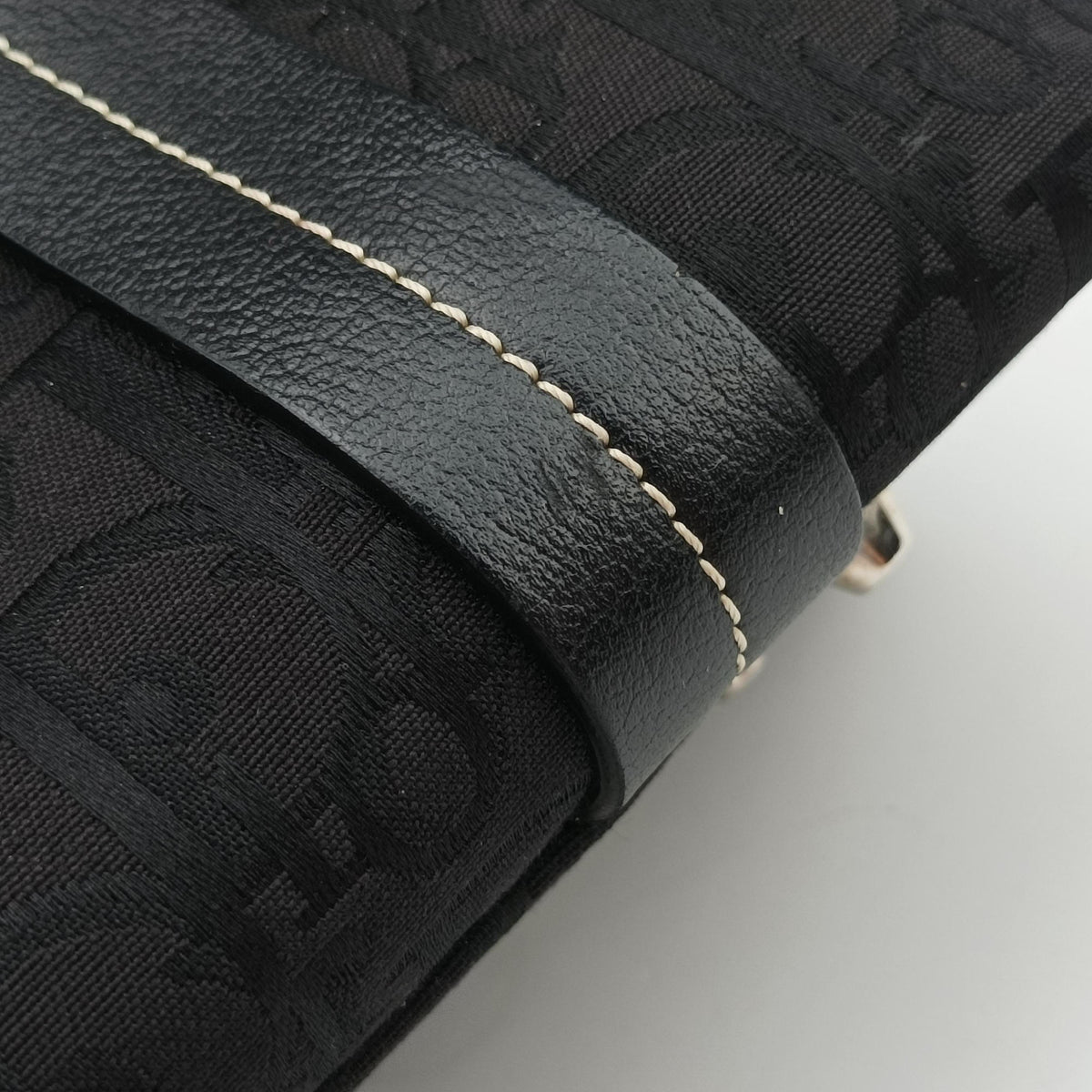 Trotter Flower Tote Black canvas×Leather 07-BO-1015トロッター フラワー トート ブラック キャンバス×レザー 07-BO-1015
