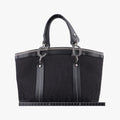 Trotter Flower Tote Black canvas×Leather 07-BO-1015トロッター フラワー トート ブラック キャンバス×レザー 07-BO-1015
