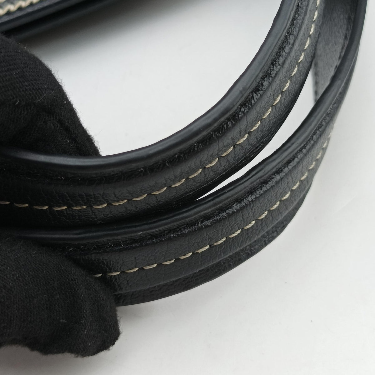Trotter Flower Tote Black canvas×Leather 07-BO-1015トロッター フラワー トート ブラック キャンバス×レザー 07-BO-1015