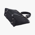 Trotter Flower Tote Black canvas×Leather 07-BO-1015トロッター フラワー トート ブラック キャンバス×レザー 07-BO-1015