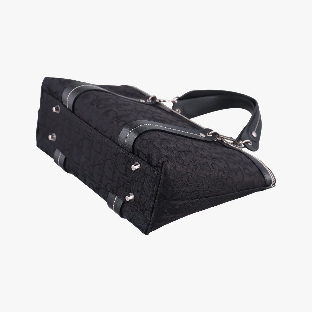 Trotter Flower Tote Black canvas×Leather 07-BO-1015トロッター フラワー トート ブラック キャンバス×レザー 07-BO-1015