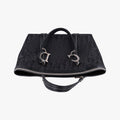 Trotter Flower Tote Black canvas×Leather 07-BO-1015トロッター フラワー トート ブラック キャンバス×レザー 07-BO-1015
