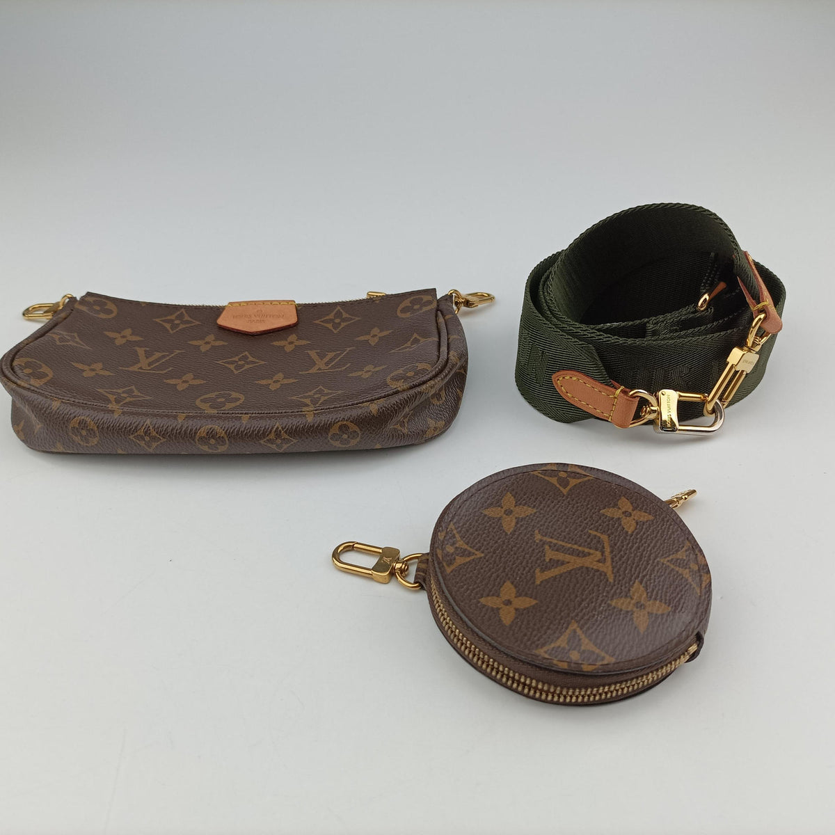 Multi Pochette Accessoir brown×khaki Monogram Canvas M44813 IC Chipミュルティ ポシェット アクセソワール モノグラム/ブラウン×カーキ モノグラムキャンバス M44813 ICチップ