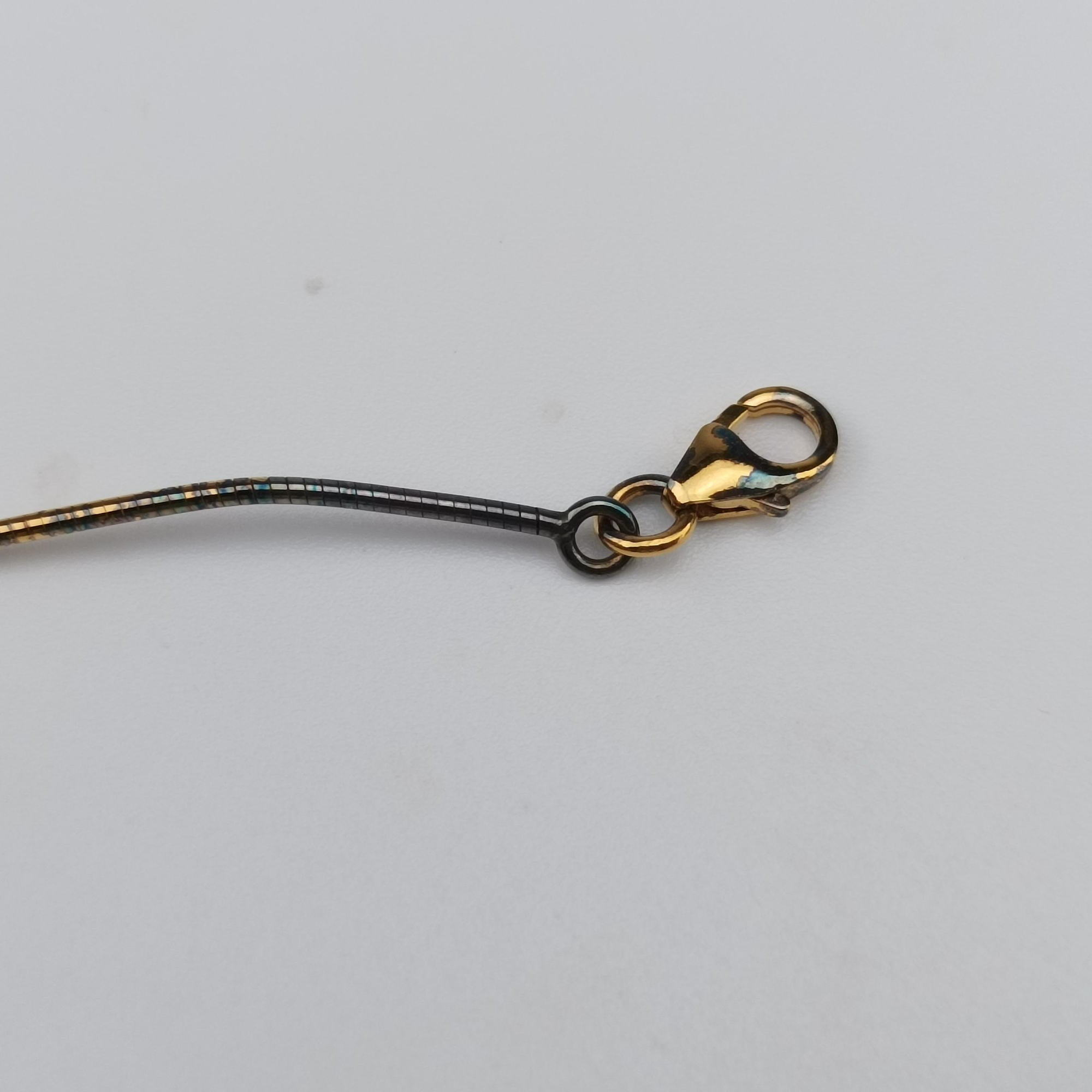 Pre-owned Hermes Pop H Golden×Blue GP  necklace | stylenewstar