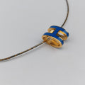 Pre-owned Hermes Pop H Golden×Blue GP  necklace | stylenewstar