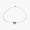 Pre-owned Hermes Pop H Golden×Blue GP  necklace | stylenewstar