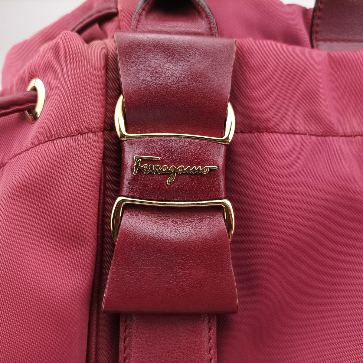 Drawstring Bag Red Nylon EE-21 0394巾着 バッグ レッド ナイロン EE-21 0394