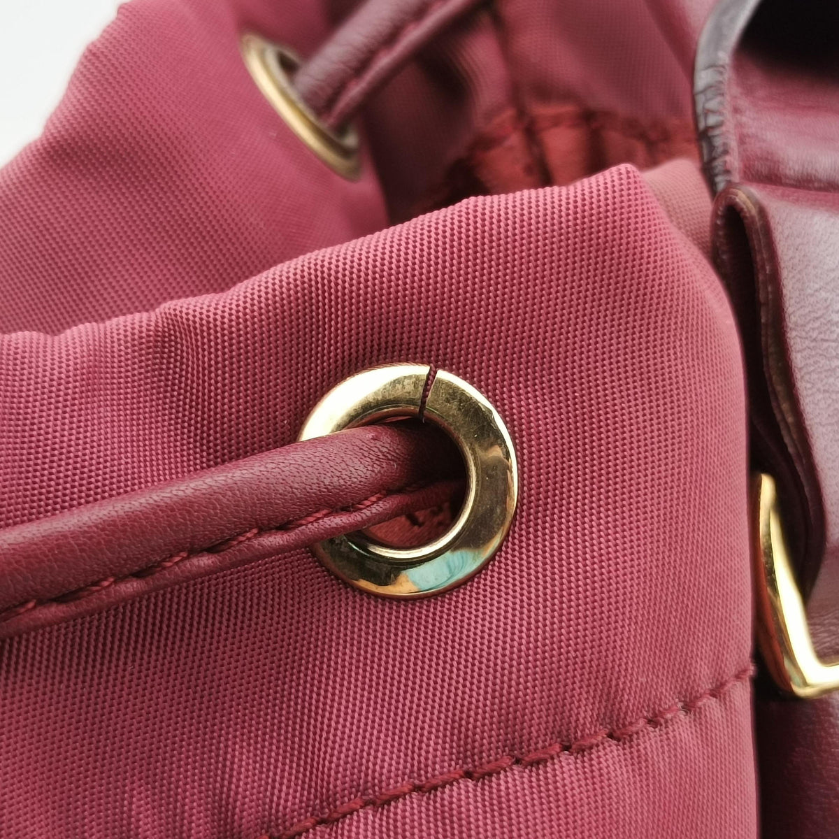 Drawstring Bag Red Nylon EE-21 0394巾着 バッグ レッド ナイロン EE-21 0394