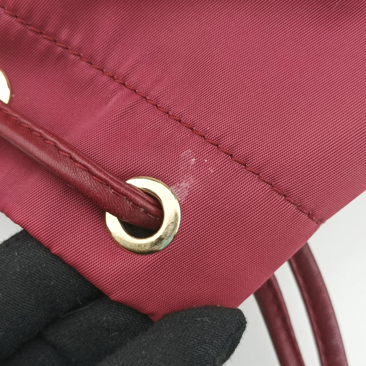 Drawstring Bag Red Nylon EE-21 0394巾着 バッグ レッド ナイロン EE-21 0394