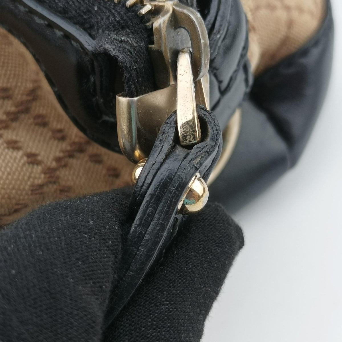 Sukey Diamante Beige×Black Canvas×Leather 247902 B9130789スーキーディアマンテ ベージュ×ブラック キャンバス×レザー 247902 B9130789