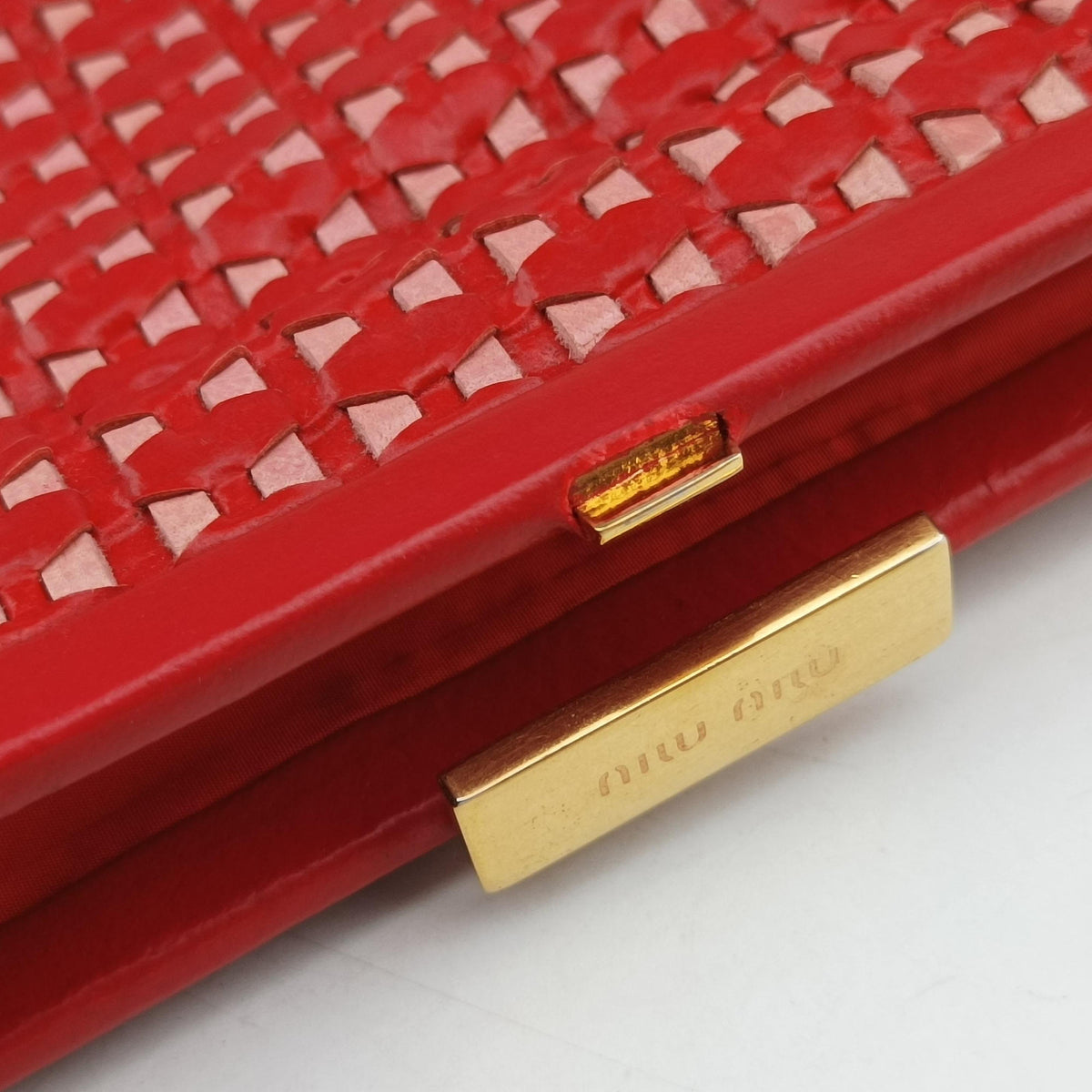 Frame Red Patent Leather 110がま口 レッド エナメルレザー 110