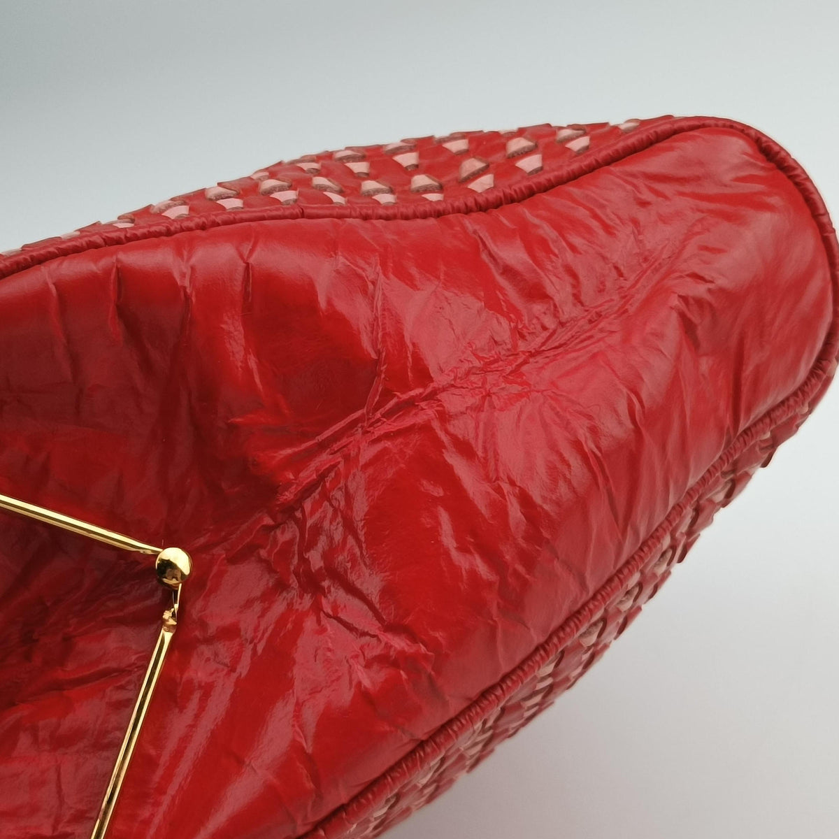 Frame Red Patent Leather 110がま口 レッド エナメルレザー 110
