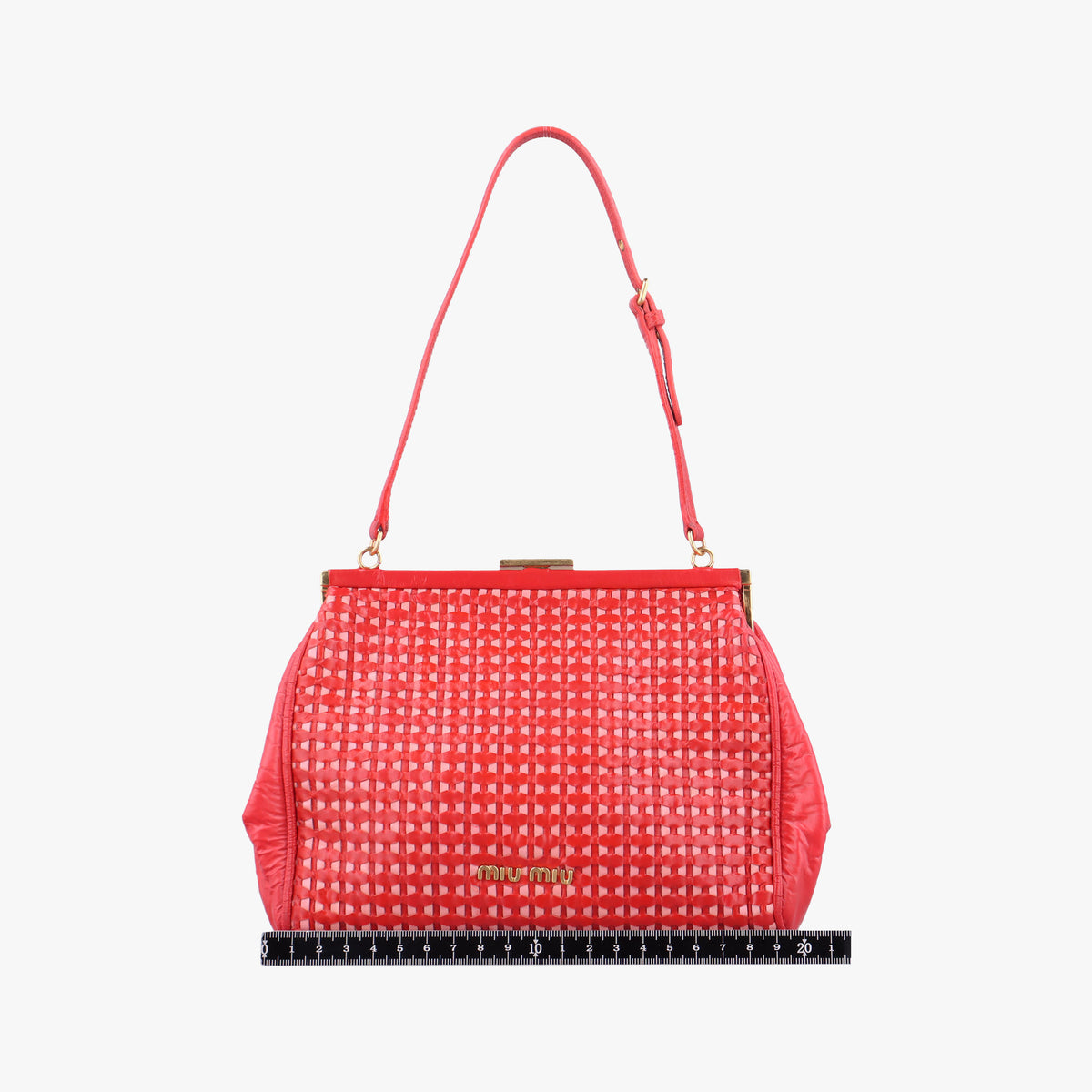 Frame Red Patent Leather 110がま口 レッド エナメルレザー 110