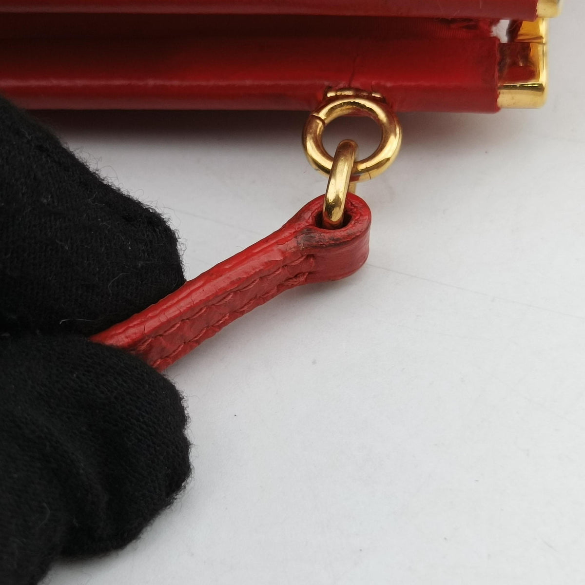 Frame Red Patent Leather 110がま口 レッド エナメルレザー 110