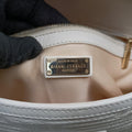 Pre-owned VERSACE Couture Greca pattern flap White Leather  shoulderbag | stylenewstar