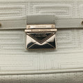Pre-owned VERSACE Couture Greca pattern flap White Leather  shoulderbag | stylenewstar