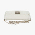 Pre-owned VERSACE Couture Greca pattern flap White Leather  shoulderbag | stylenewstar