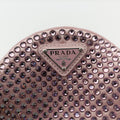 crystal-embellished round Pink silk x Rhinestone 1NR003 42クリスタル ラウンド ピンク シルク x ラインストーン 1NR003 42