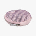 crystal-embellished round Pink silk x Rhinestone 1NR003 42クリスタル ラウンド ピンク シルク x ラインストーン 1NR003 42