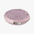 crystal-embellished round Pink silk x Rhinestone 1NR003 42クリスタル ラウンド ピンク シルク x ラインストーン 1NR003 42