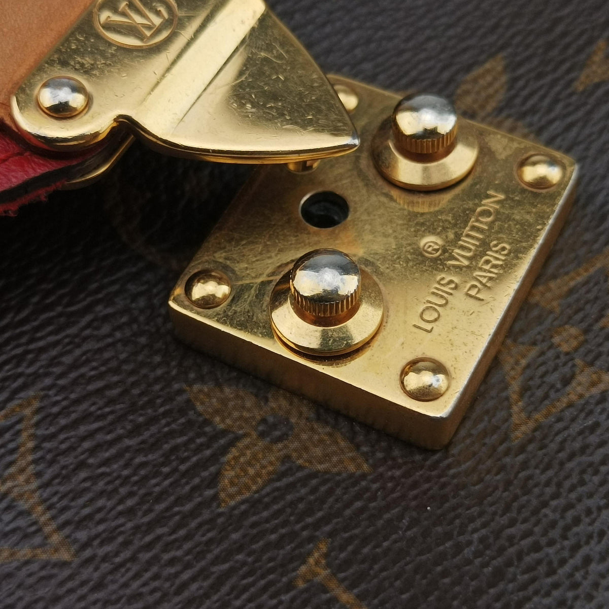 PALLAS Chain Brown×CERISE Monogram Canvas×calf leather M41201 MI3154パラス チェーン モノグラム/ブラウン×スリーズ モノグラムキャンバス×カーフレザー M41201 MI3154
