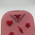 Phone Pouch Pink Saffiano Leather 85 Nフォンポーチ ピンク サフィアーノ レザー 85 N