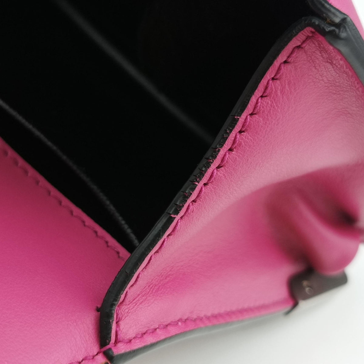 Cahier pink×Black Leather 1BH018 25カイエ ピンク×ブラック レザー 1BH018 25