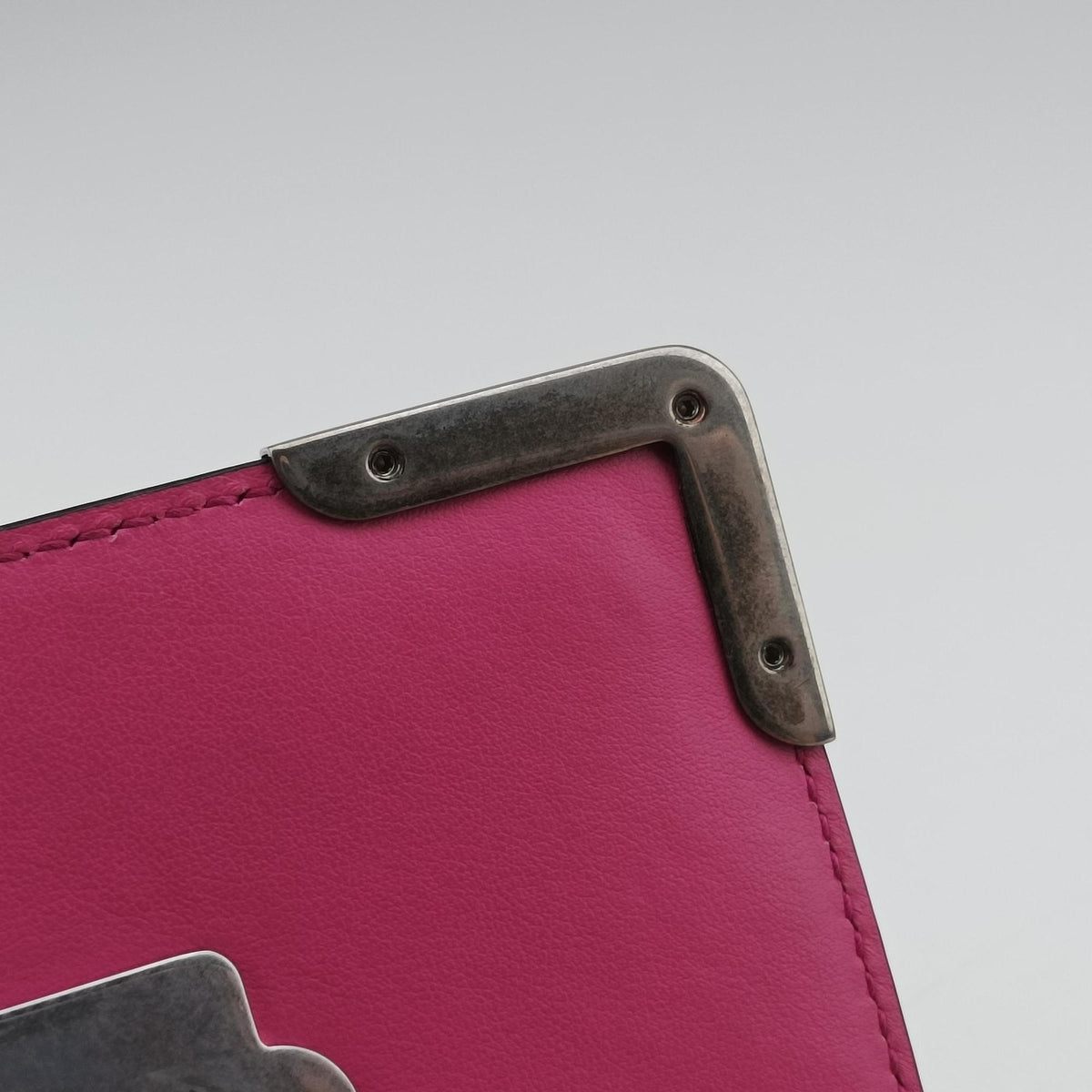 Cahier pink×Black Leather 1BH018 25カイエ ピンク×ブラック レザー 1BH018 25