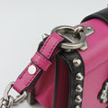 Cahier pink×Black Leather 1BH018 25カイエ ピンク×ブラック レザー 1BH018 25