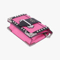 Cahier pink×Black Leather 1BH018 25カイエ ピンク×ブラック レザー 1BH018 25