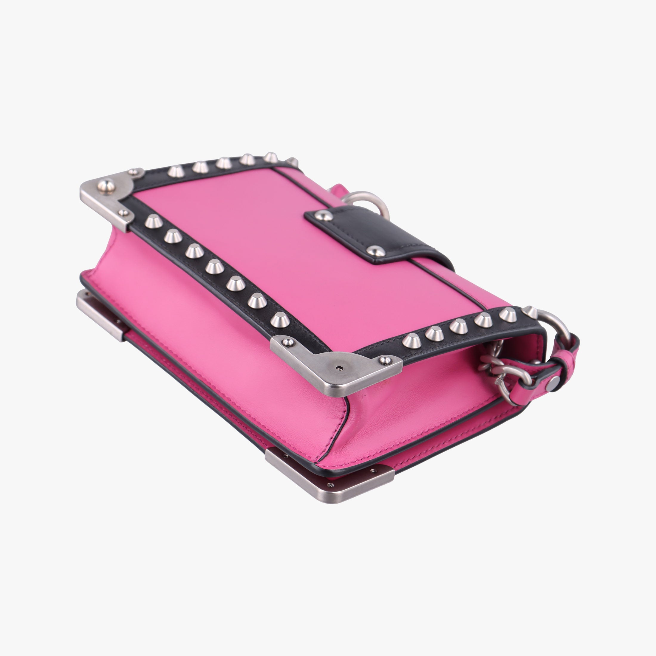 Cahier pink×Black Leather 1BH018 25カイエ ピンク×ブラック レザー 1BH018 25