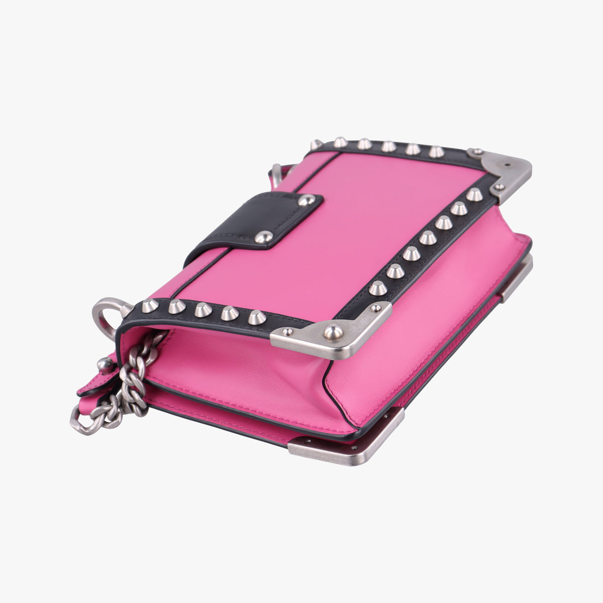 Cahier pink×Black Leather 1BH018 25カイエ ピンク×ブラック レザー 1BH018 25
