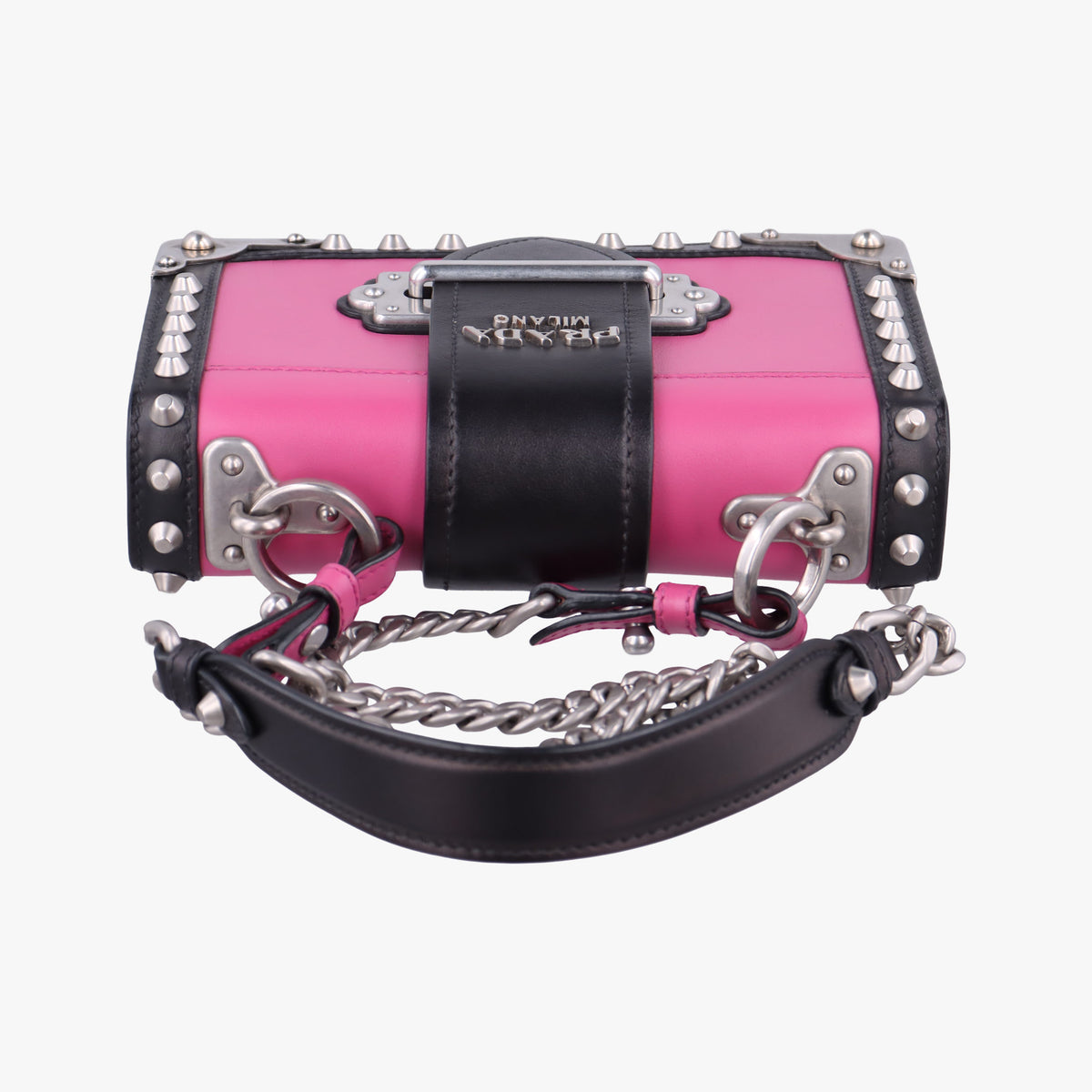 Cahier pink×Black Leather 1BH018 25カイエ ピンク×ブラック レザー 1BH018 25